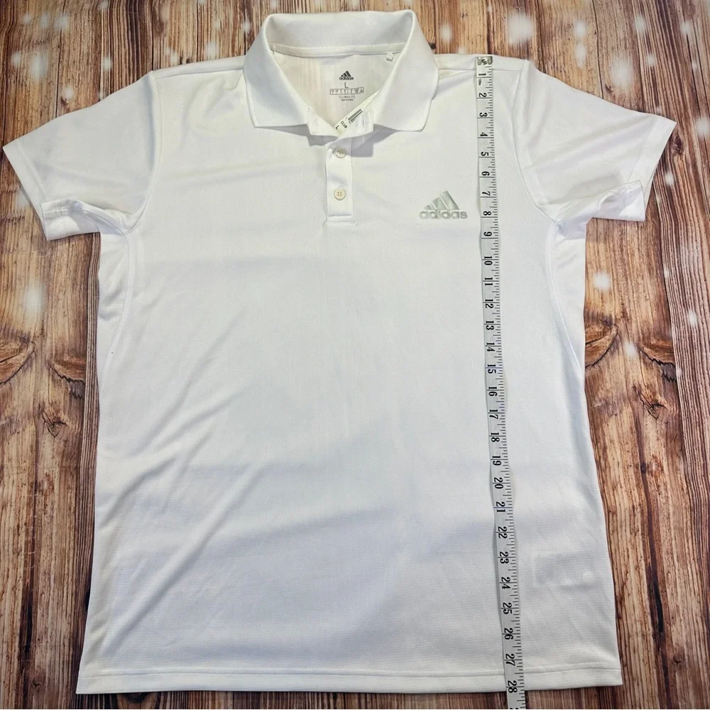 NWT Adidas White Club  Rib Polo Shirts Size Large